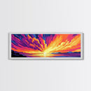 Sunset Explosion, Dramatic Sky, Colorful Abstract Landscape, Modern Home Decor, Canvas Print, Office Wall Art, Vibrant Art