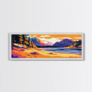 Sandy Path, River View, Vibrant Mountain Scene, Fall Nature Decor, Canvas Print, Bedroom Wall Art, Cozy Home Aesthetic