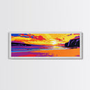 Golden Shore, Ocean Sunset, Boho Home Decor, Sunset Lover Gift, Warm Tones, Relaxing Seaside, Living Room Art, Canvas Print