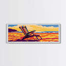 Beach Chair, Ocean Breeze, Relaxing Getaway, Canvas Print, Coastal Home Decor, Vibrant Summer Art, Seaside Aesthetic, Vacation Vibes