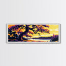 Ancient Oak, Sunset Glow, Canvas Print, Majestic Tree Art, Rustic Wall Decor, Autumn Landscape, Nature Home Artwork, Living Room Piece