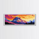 Majestic Peaks, Mountain Reflection, Vibrant Nature, Scenic Landscape, Canvas Print, Office Decor, Wilderness Art, Adventure Wall Decor
