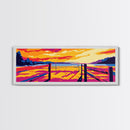 Beach Volleyball, Sunset Art, Tropical Wall Decor, Vibrant Home Design, Canvas Print, Living Room Wall Art, Summer Sports Poster