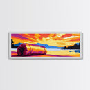 Driftwood Beach, Sunset Painting, Coastal Home Decor, Nature Lovers Art, Canvas Print, Relaxing Bedroom Art, Tropical Wall Art