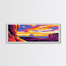 Canyon View, Southwest Landscape, Sunset Sky, Nature Art, Framed Canvas Print, Rustic Wall Decor, Living Room Art, Adventure Gift