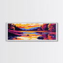 Cliffside Sunset, Dramatic Coast, Serene Waters, Canvas Print, Nature Wall Art, Vibrant Landscape, Boho Decor, Relaxing Atmosphere