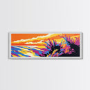 Coastal Sunset, Ocean View, Abstract Seascape, Canvas Print, Beach House Decor, Vibrant Art, Modern Wall Art, Colorful Landscape