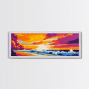 Coastal Sunset, Beach Wall Art, Ocean Scene, Canvas Print, Relaxing Decor, Summer Vibes, Seascape Painting, Living Room Artwork