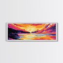 Ocean Wave, Sunset, Vibrant Colors, Canvas Print, Surfing Wall Art, Beach House Decor, Coastal Living Aesthetic, Ocean Lovers Gift