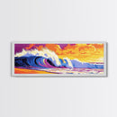 Majestic Waves, Surfing Paradise, Ocean Motion, Canvas Print, Beach House Wall Art, Coastal Theme, Relaxing Bedroom Art, Gift Idea