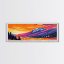 Mountain Valley, autumn colors, scenic nature, peaceful retreat, panoramic landscape, Nature Wall Art, Canvas Print, Framed Canvas Print