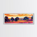 Rolling Hills, Vibrant Trees, Autumn Landscape, Canvas Print, Nature Wall Art, Rustic Home Decor, Dining Room Artwork, Boho Art