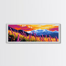 Mountain Meadow, Wildflower Art, Colorful Nature, Canvas Print, Rustic Home Decor, Alpine Landscape, Vibrant Wall Art, Cabin Aesthetic