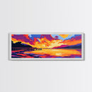 Sunset Dock, Serene Pier, Canvas Print, Landscape Art, Water Scene, Coastal Wall Decor, Relaxing Home Art, Living Room Wall Art