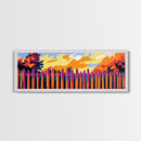Picket Fence, Autumn Trees, Canvas Print, Cozy Fall Art, Warm Wall Decor, Rustic Landscape, Living Room Art, Country Farmhouse Decor