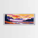 Misty Mountains, Serene Landscape, Autumn Wall Art, Foggy Valley Painting, Nature Lover Gift, Framed Canvas Print, Office Wall Art