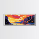 Cliffside Sunset, Golden Coast, Majestic Landscape, Canvas Print, Nature Wall Art, Bold Colors, Living Room Art, Scenic View, Travel Lover