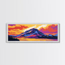 Majestic Mountain Art, Bold Colorful Landscape, Vibrant Sunset Scenery, Rustic Lodge Wall Decor, Western Adventure Aesthetic, Canvas Print