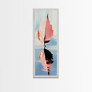 Floating Leaf, Autumn Reflection, Water Stillness, Canvas Print, Fall Wall Art, Minimalist Aesthetic, Tranquil Decor, Nature Inspired