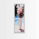 Pink Florals, Soft Vase, Elegant Home, Framed Canvas Print, Modern Wall Art, Minimalist Decor, Feminine Aesthetic, Cozy Living Room