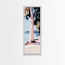 Lakeside Tree, Summer Landscape, Nature Wall Art, Forest Reflections, Minimalist Decor, Serene Home Aesthetic, Framed Canvas Print