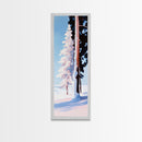 Snowy Pines, Winter Wonderland, Frosty Forest Scene, Seasonal Wall Art, Cozy Cabin Decor, Holiday Aesthetic, Canvas Print