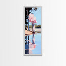 Cherry Blossom Reflection, Peaceful Nature Scene, Pastel Wall Art, Canvas Print, Bedroom Decor, Elegant Minimalist Art, Zen Aesthetic