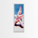 Starfish Closeup, Ocean Life, Coastal Aesthetic, Canvas Print, Beach House Wall Art, Summer Decor, Nautical Theme, Bathroom Artwork