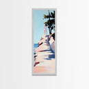 Serenity View, Ocean Horizon, Cliffside Dream, Framed Canvas Print, Beach Aesthetic, Coastal Living, Living Room Art, Minimalist Style