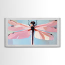 Dragonfly Art, Nature Wall Decor, Boho Insect Artwork, Minimalist Dragonfly Print, Botanical Aesthetic, Modern Canvas Print