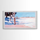 Winter Landscape, Snowy Field, Rustic Wall Decor, Farmhouse Art, Living Room Art, Framed Canvas Print, Winter Scene, Serene Home Art