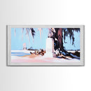 Southern Charm, Historic Landscape, Rustic Wall Art, Framed Canvas Print, Serene Atmosphere, Tranquil Decor, Vintage Style, Country Home