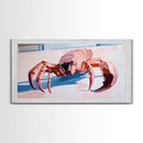 Fantasy Crab, Surrealism, Unique, Framed Canvas Print, Coastal Art, Whimsical Decor, Ocean Creature, Beach House, Statement Piece