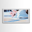Snow Blossoms, Winter Floral Art, Canvas Print, Christmas Wall Decor, Elegant Wall Art, Nature Inspired Painting, Bedroom Wall Art