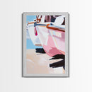 Sailboat, Coastal Painting, Nautical Wall Art, Beach House Decor, Framed Canvas Print, Living Room Wall Art, Seaside Print
