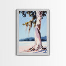 Rustic Tree Painting, Nature Wall Art, Moody Landscape, Framed Canvas Print, Neutral Tones, Boho Art, Living Room Wall Art, Farmhouse Decor