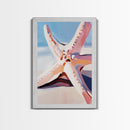 Starfish, Beach Decor, Coastal Wall Art, Nautical Print, Boho Art, Pastel Aesthetic, Ocean Lover Gift, Canvas Print, Living Room Art