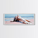 Beach Driftwood, Coastal Art, Seaside Wall Decor, Nature Painting, Canvas Print, Living Room Wall Art, Modern Beach House Art