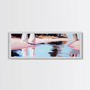 Riverbank, Water Reflections, Tranquil Scene, Framed Canvas Print, Serene Wall Art, Zen Home Decor, Neutral Landscape, Modern