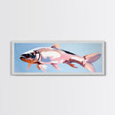 Fish, Ocean Wildlife, Coastal Art, Framed Canvas Print, Nautical Wall Art, Minimalist Decor, Beach House Art, Dining Room Art