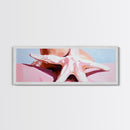Starfish, Coastal Art, Beach Serenity, Framed Canvas Print, Nautical Wall Art, Minimalist Ocean Decor, Living Room Art, Seaside Theme
