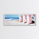 Seascape Painting, Minimalist Beach Art, Coastal Breeze Print, Nautical Theme Decor, Ocean Lover Gift, Canvas Print