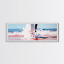 Coastal Serenity, Ocean View, Beach Art, Framed Canvas Print, Minimalist Coastal Decor, Seaside Painting, Nautical Home Wall Art