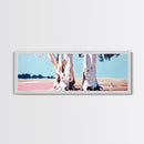 Desert Trees, Minimalist Landscape, Rustic Home Decor, Framed Canvas Print, Living Room Wall Art, Boho Aesthetic, Neutral Nature Art