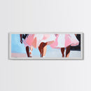 Pink Dresses, Ballet Art, Modern Feminine Decor, Canvas Print, Elegant Wall Art, Chic Minimalist Art, Aesthetic Bedroom Wall Art