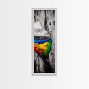 Nature Reflection, Wood and Water, Colorful Art, Canvas Print, Abstract Landscape, Rustic Wall Art, Modern Nature Painting, Office Decor