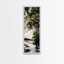 Swamp Trees, Black and White Landscape, Nature Wall Art, Rustic Home Decor, Framed Canvas Print, Large Wall Art, Office Art, Neutral Decor
