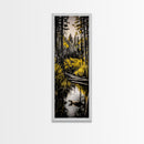 Forest Reflection, Nature Landscape, Wildlife Art, Rustic Cabin Wall Art, Woodland Scene, Canvas Print, Autumn Decor, Moody Atmosphere