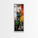 Color Block, Abstract Expressionist Art, Geometric Painting, Bold Textured Canvas, Vibrant Aesthetic, Statement Piece, Framed Canvas Print