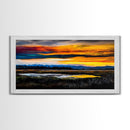 Vibrant Sunset, Bold Colors, Canvas Print, Nature Wall Art, Colorful Home Decor, Living Room Wall Art, Scenic Landscape, Fall Wall Art